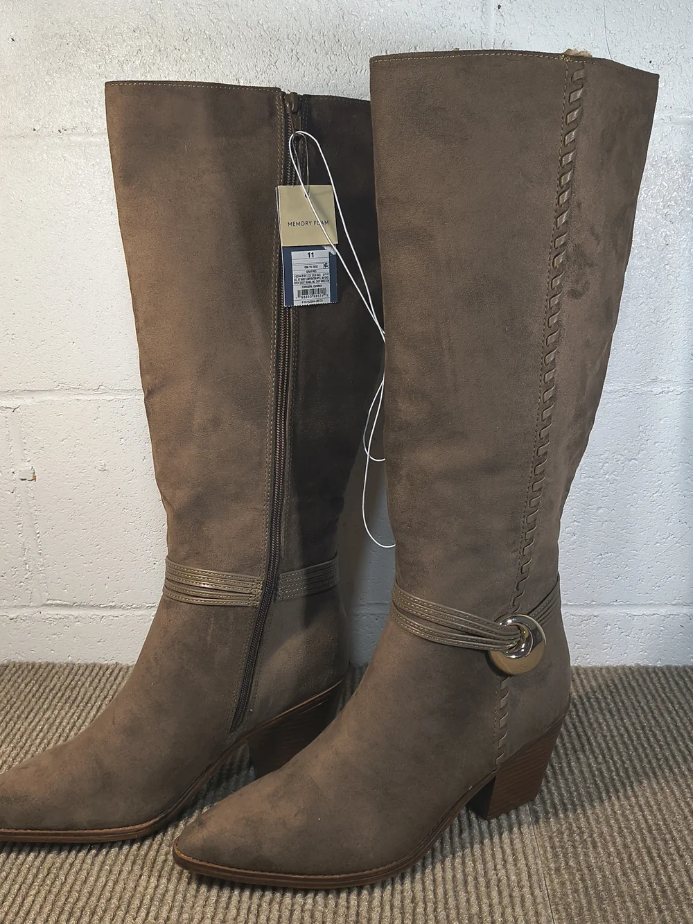 Target Universal Thread Women's High Knee Boots Brown Suede Size 11 New